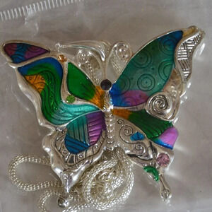 Colourful butterfly  necklace
